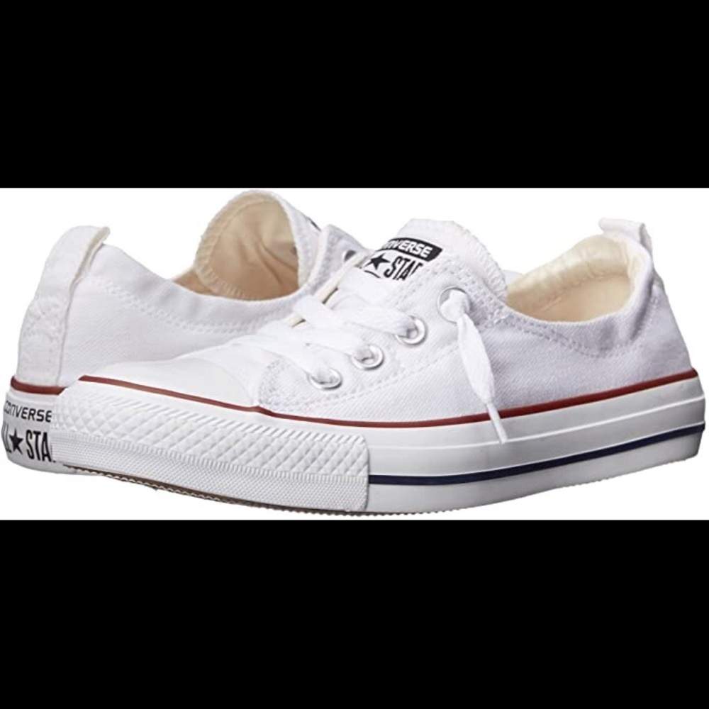 White Shoreline Slip on Converse